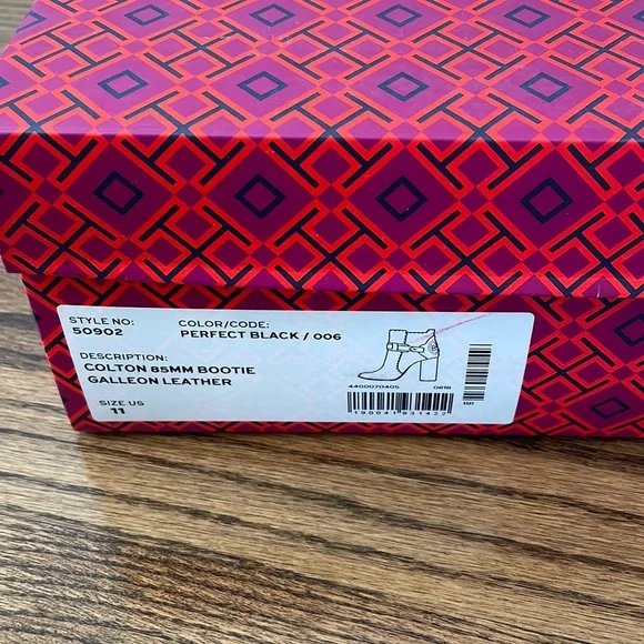 Tory Burch Colton 85MM Galleon Leather Bootie in Perfect Black